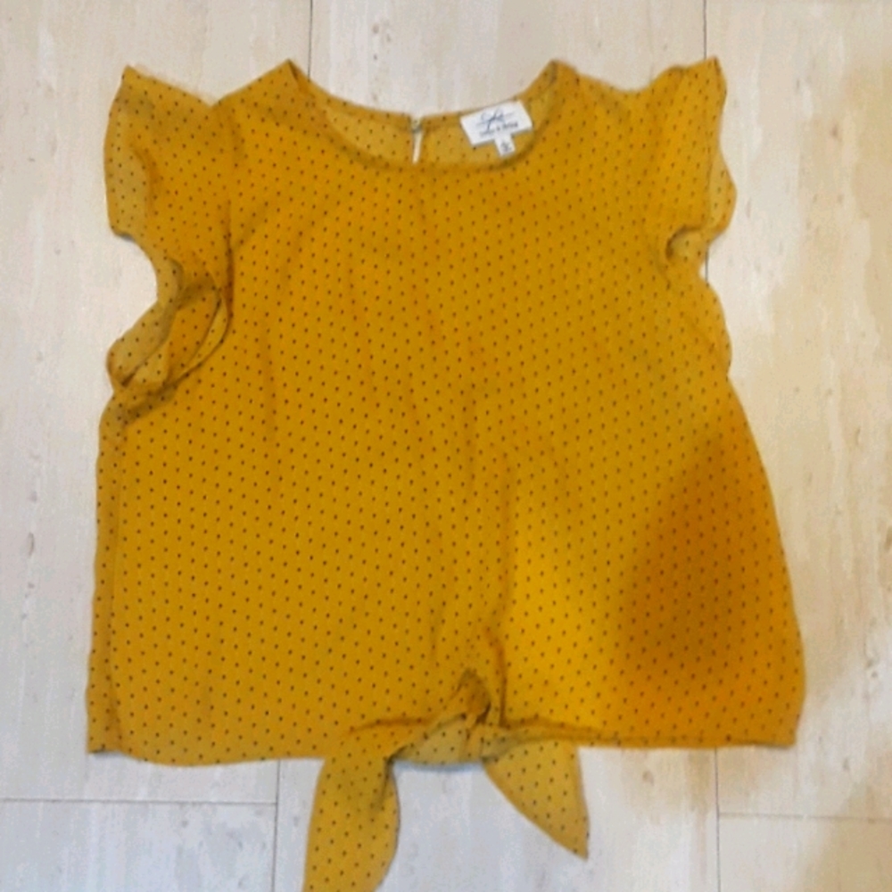 Twine & String Cap Sleeve Blouse
